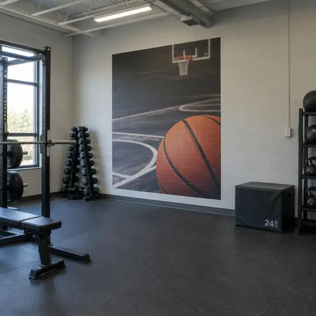 Wall mural for gyms & sports facilities
