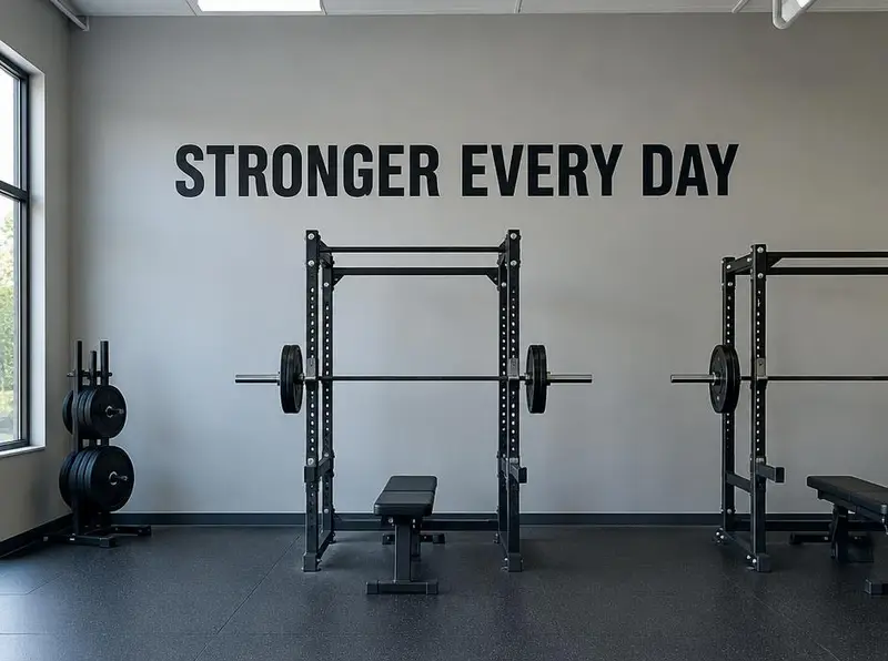 Gym slogan wall